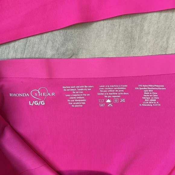 RHONDA SHEAR Seamless Bra and High-Waist Panty Set Fuchsia NWOT, Size L - Picture 6 of 7